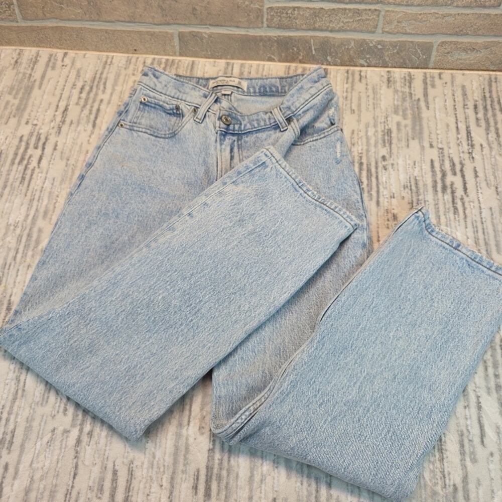 Abercrombie & Fitch Womens Sz 24/00 xs The 90s Straight Ultra High Rise Jeans - Picture 6 of 10